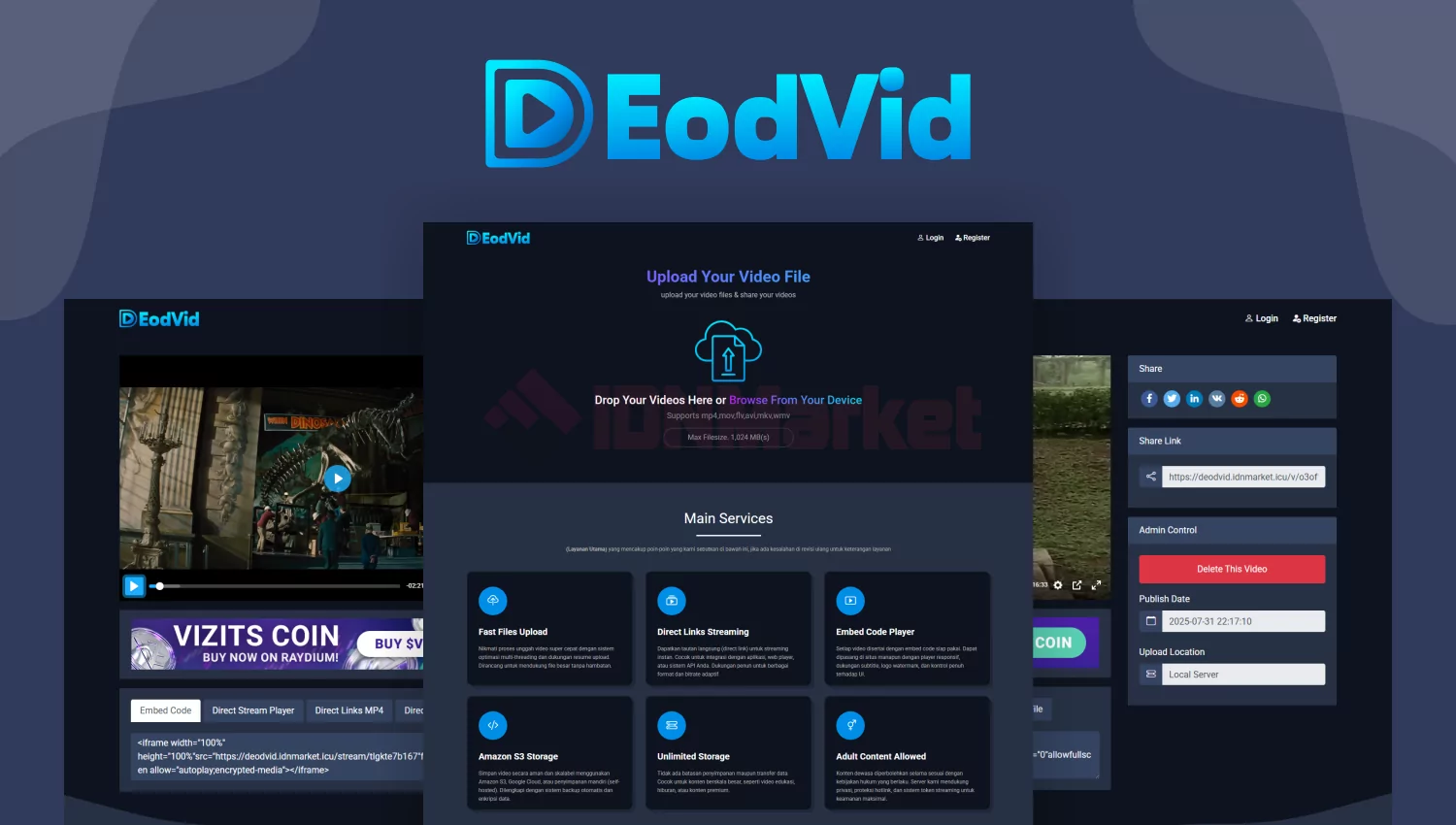 DeodVid - Simple Self-Hosted Video Streaming Platform